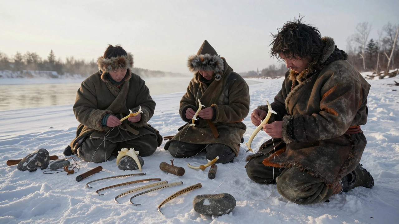 Чем занимались древние люди в рыболовстве: от костяных крючков до первых сетей