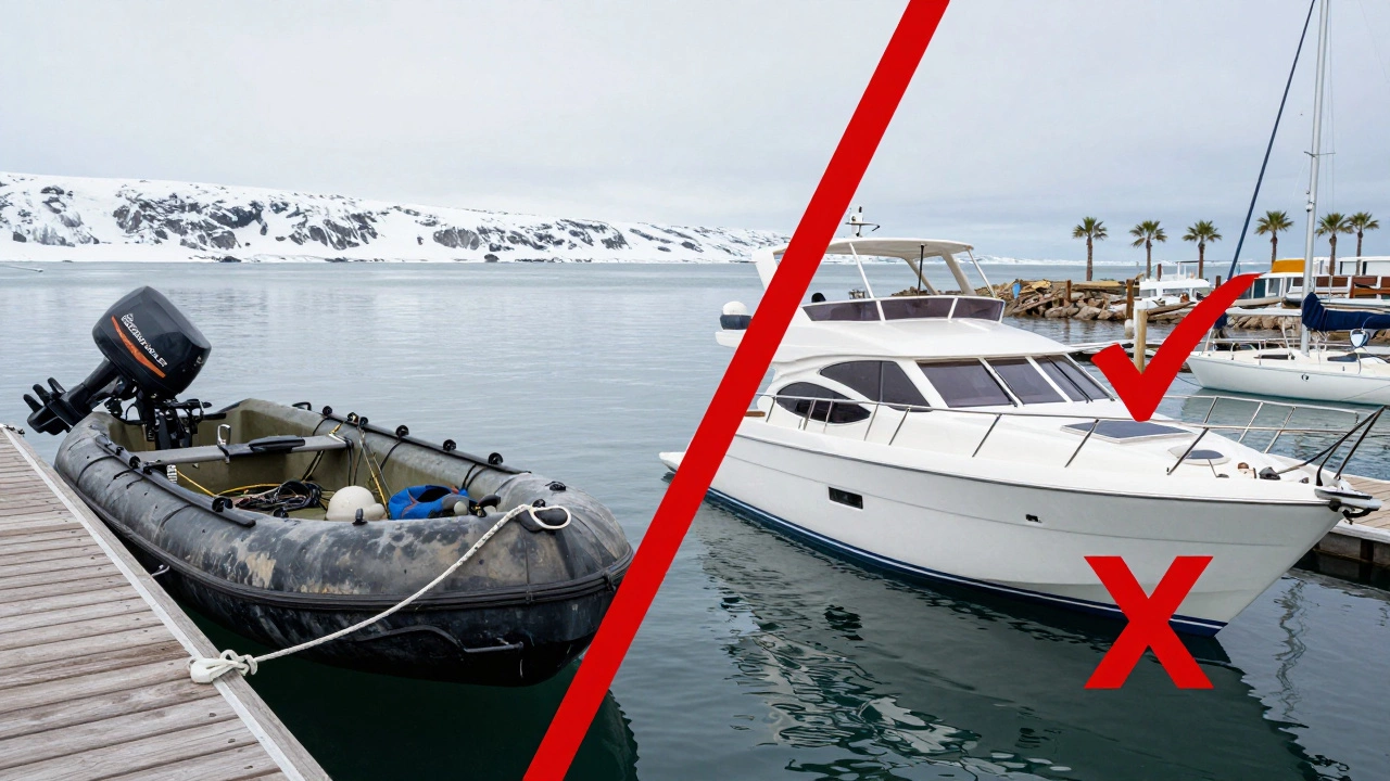 Сравнение: простая резиновая лодка в Сибири и яхта на побережье — разница в назначении.