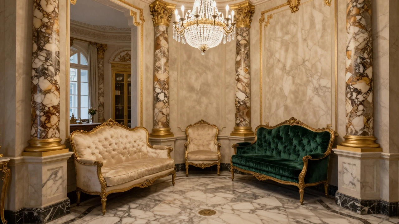 Как называется стиль интерьера с мрамором: основные варианты и особенности