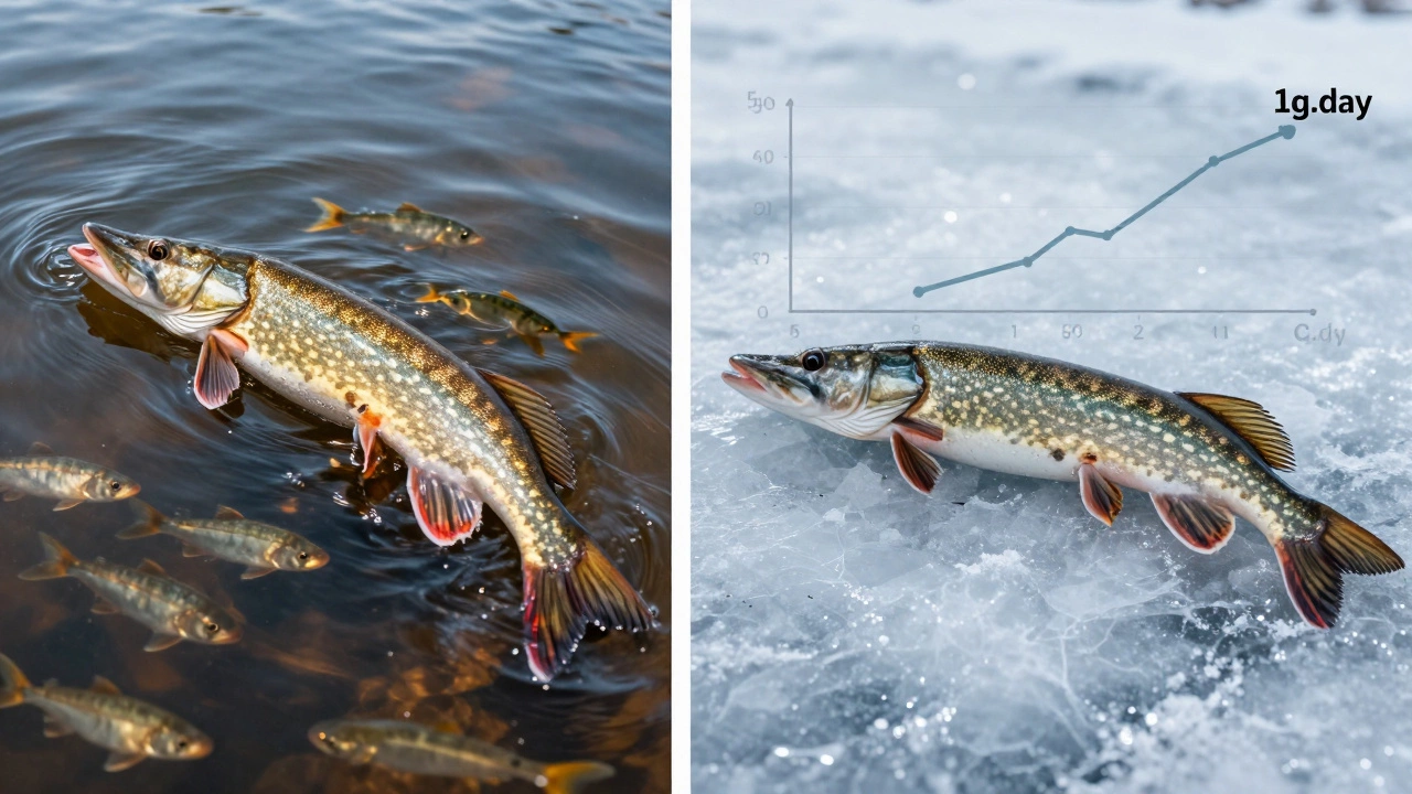 Сравнение роста щуки летом и зимой: активная охота и экономия энергии.