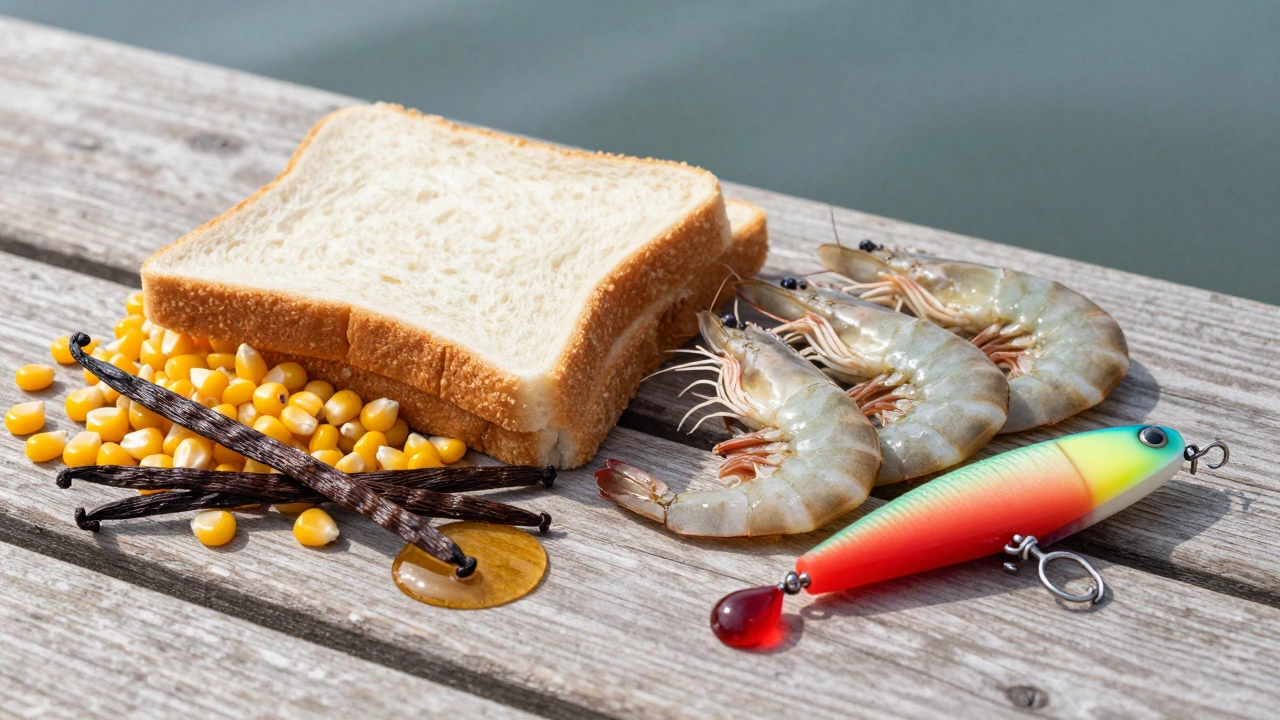 Натуральные и мясные приманки для мирной и хищной рыбы на доке